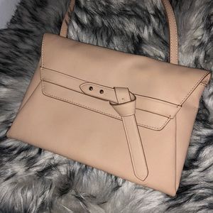 Vince Camuto Aggie Nude Leather Clutch